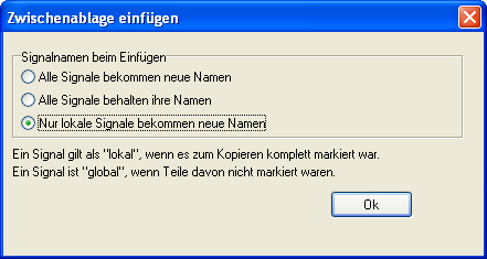 Wie sollen die Signalnamen behandelt werden?