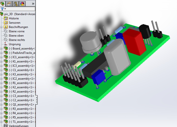 TARGET-Projekt pic.T3001 in Solidworks