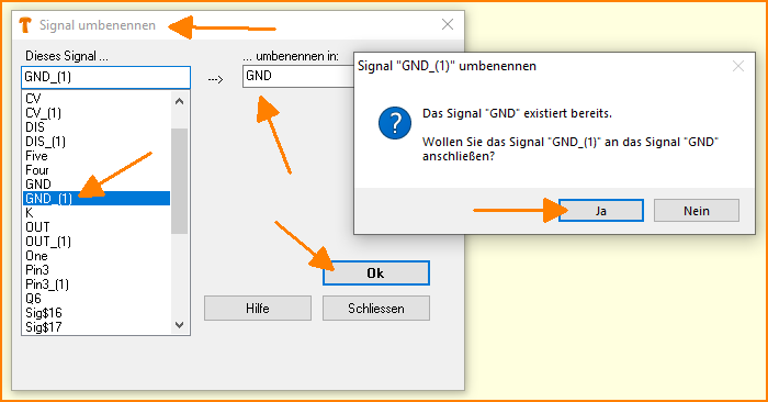 Signal GND umbenennen