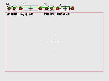 Bauteile über dem Layout autoplatziert