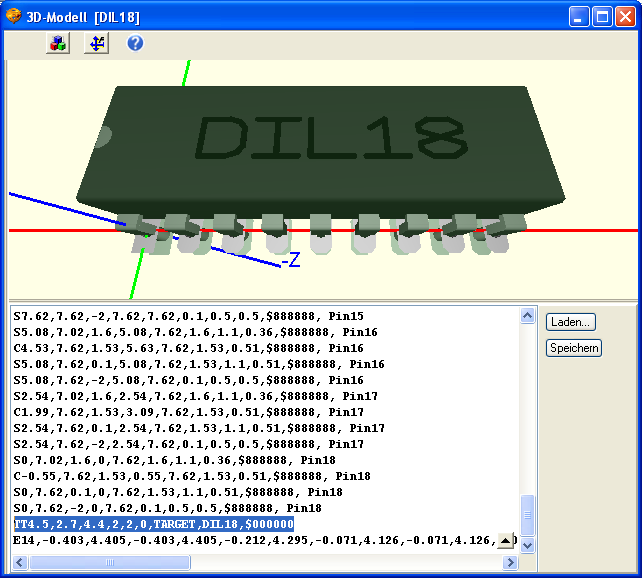 Syntax des 3D-Modells