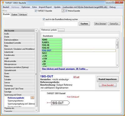 Dialog:TARGET 3001! Bauteile