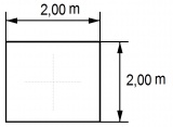 2 mal 2 Meter Zeichenfläche