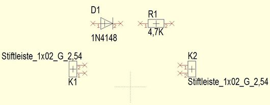 Bauteilsymbole sind platziert