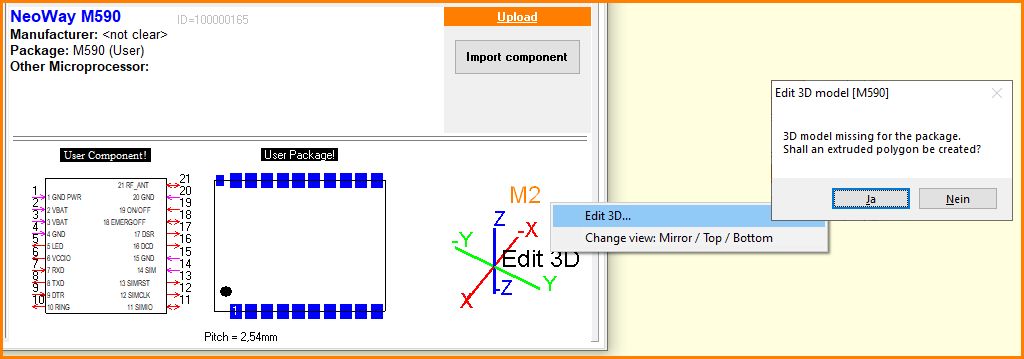 3D view - TARGET 3001! PCB Design Freeware is a Layout CAD