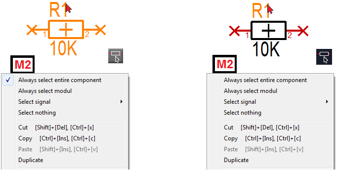 Always select entire component?