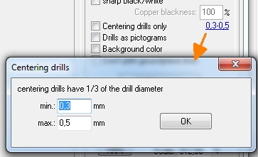 Dialog:Diameter of centering drills