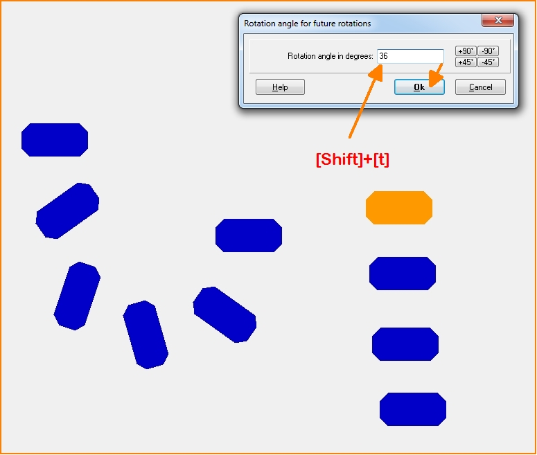 Rotation angle