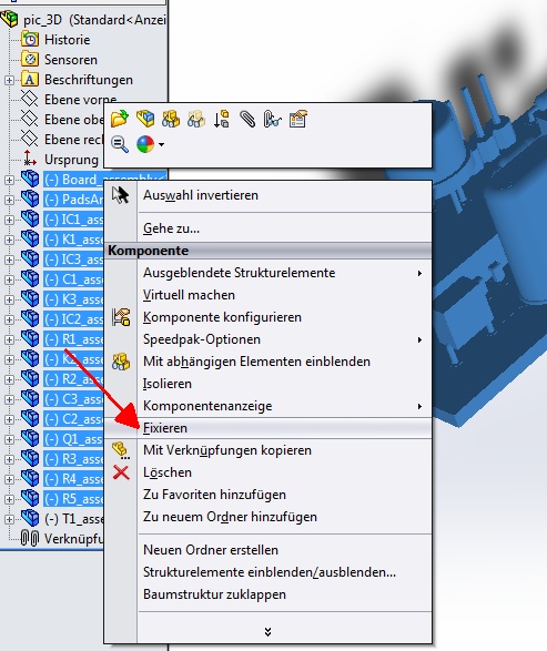 Fixate subassemblies