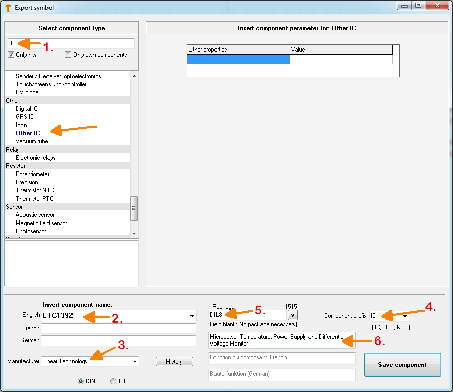 Export a component