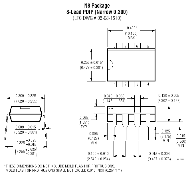 Dip 4 package Dimensions. Target 3001.