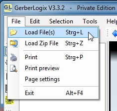 Search for an existing Gerber file