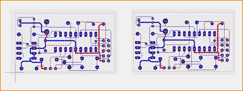 Filled rectangles on layer 29