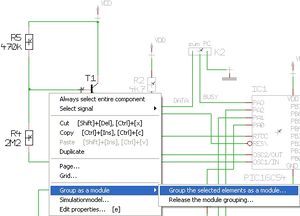 Group the selection as a module