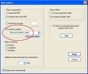 Prepare module for automatic placement