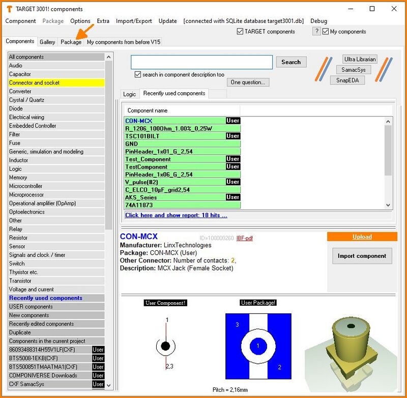 File:ComponentBrowser e0.jpg - TARGET 3001! PCB Design Freeware is a ...
