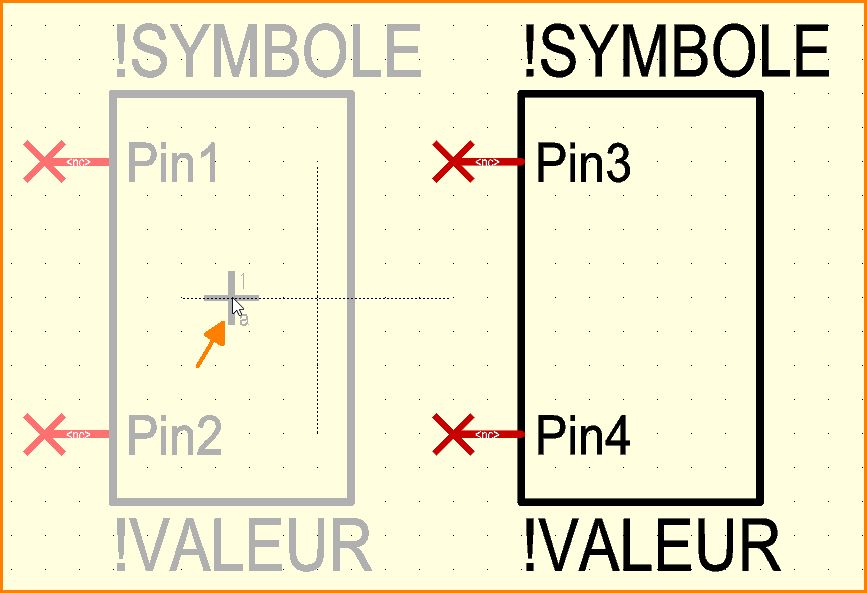 La poignée du sous-symbole est réglée